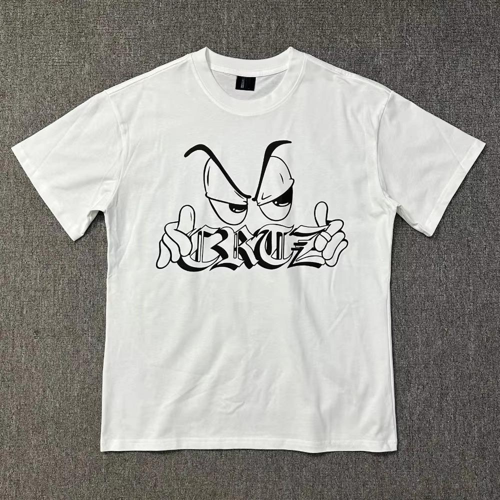 

Мужская и женская футболка в стиле стритвир на лето 2024, модная, роскошного бренда, с коротким рукавом, дизайнерская, хип-хоп топы, футболка Y2k XXXXXL белый