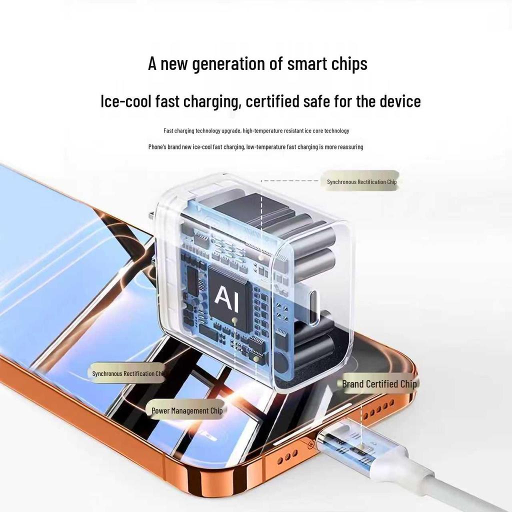 Compatible 45W PD Charger with Braided Cable for Apple iPhone 8-16 & 17 Pro Max Fast Charging Set