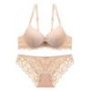 French Sexy Lace Bra Set,Push‑Up Bra Set for Small Bust,Gather Side Fat Lingerie Set