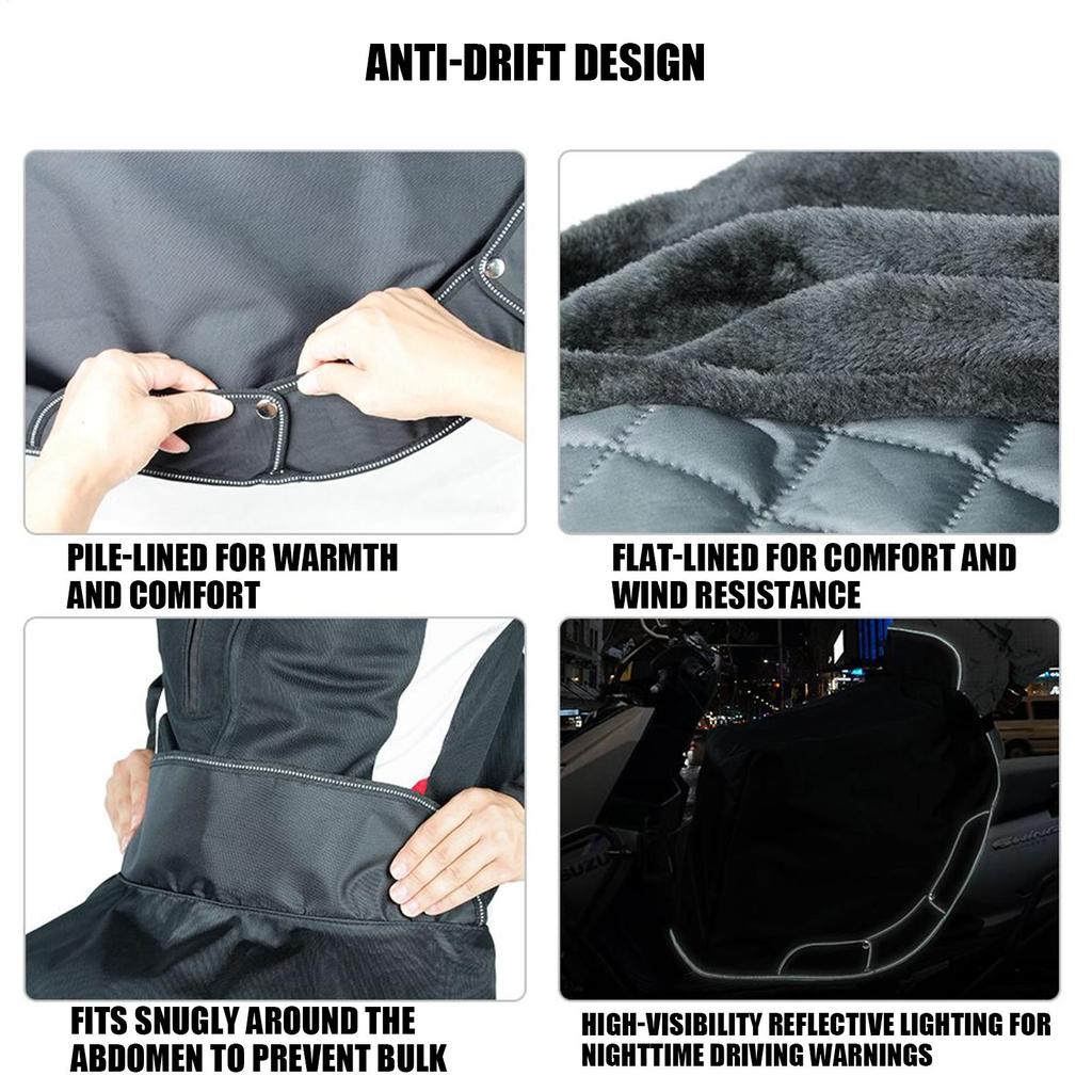 Winter Scooter Blanket Waterproof With Reflective Strips Wind Guard Scooter Apron Cover For Women Men Adults Outdoor Rides