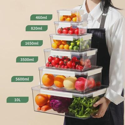 Transparente Aufbewahrungsbox in Lebensmittelqualität – kühlschranksicher, versiegelt, feuchtigkeitsbeständig für frisches Gemüse und Obst.