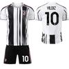 Sezonul 2022-26 Sezonul 7 Chiesa 9 Hovic Negru Alb Jachetă de Fotbal Ediție pentru Copii Set Tricou de Casă Juventus