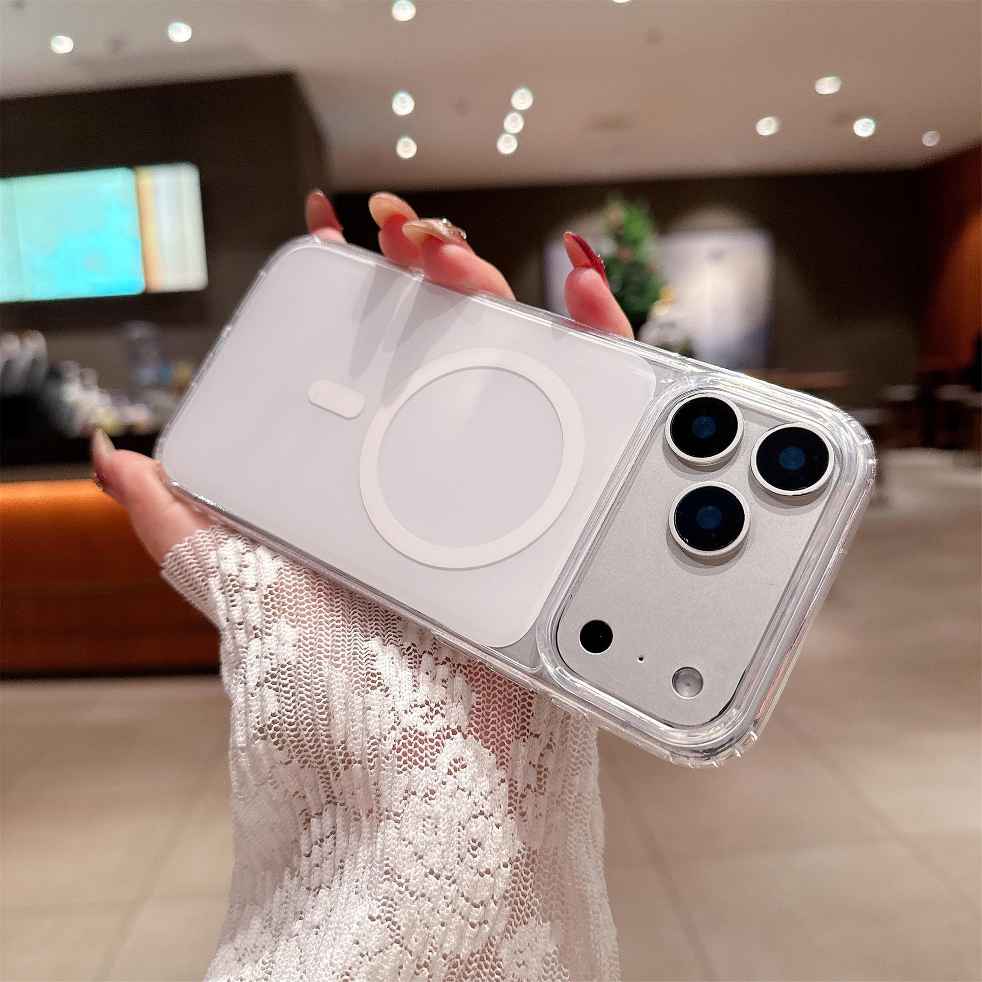 

The new iPhone17PROMAX official acrylic magnetic mobile phone case is suitable for Apple 16 anti-drop, simple and fashionable. iPhone 12 PROMAX