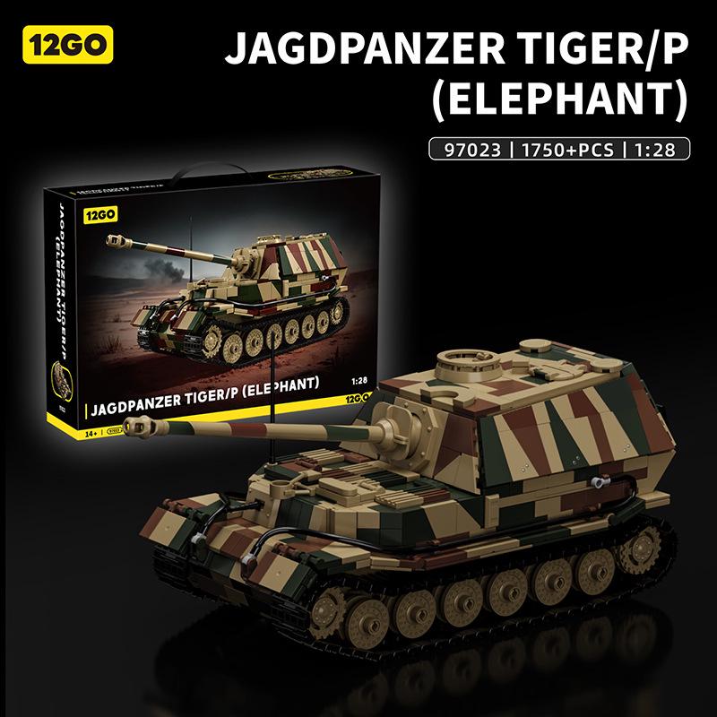 Tiger 97001 Heavy Tank Military Model Building Kit with Minifigures