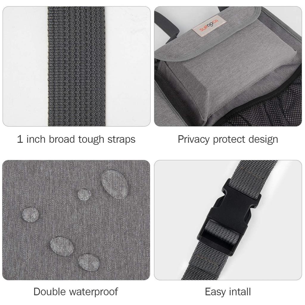 Trunk Storage SURDOCA Car Seat Back Pocket with Large Stable Velcro Easy Suitable for and Car Back Seat Storage Bag - Capacity, Design, Closure,
