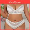 And American European Plus Floral Size Sexy Lingerie Set Pure Desire Pushup Bra Set