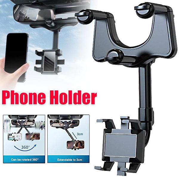 

Автомобильный держатель телефона с поворотом на 360 градусов, легкий зажим для зеркала заднего вида, подставка, GPS-дисплей, универсальный кронштейн, автомобильный держатель