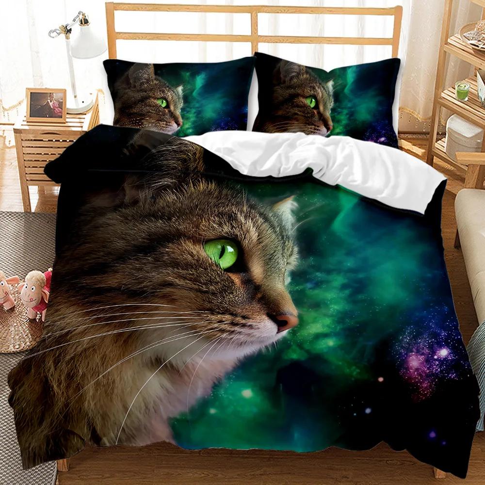 Комплект постельного белья с изображением кота — фото 6