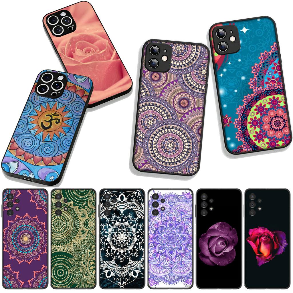 For Motorola Moto G54 G05 G24 G55 G75 G85 G15 G86 Power Edge 50 30 Fusion Neo Pro Case Floral Paisley Texture Flower Mandala
