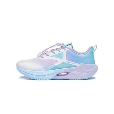 Li Ning Young 20 Lightweight Comfortable Durable Low-Top Running Shoes Kids Sneakers White Blue YKFT046-4
