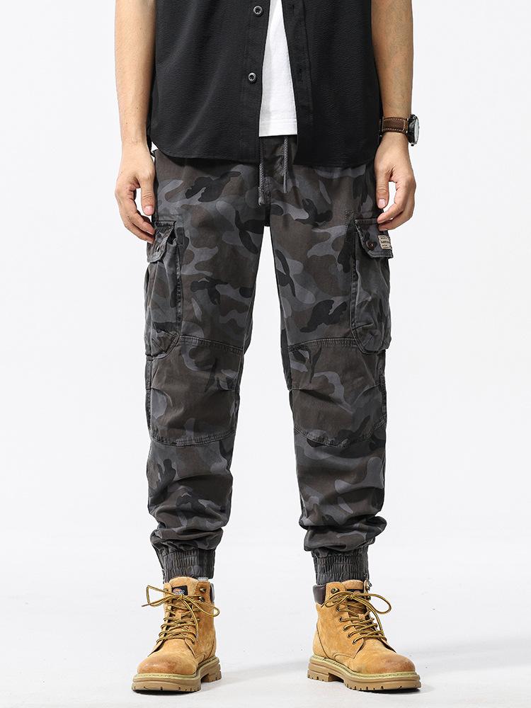 Camouflage Overalls Herren Frühlingstide Marke Neu Gebundene Hose Locker Outdoor Sport und Freizeit A-