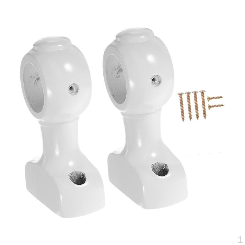 2 кронштейна для карниза, настенный крепёж, дерево, декоративный, случайный цвет, винт, аксессуар, украшение, White