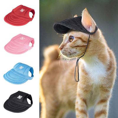 Adjustable Pet Baseball Hat with Ear Holes Dogs Sun Hat Sun Bonnet Dog Cap  Puppy Pet