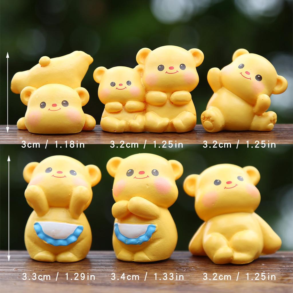 

Yellow Cartoon Bear Resin Desk Decor With Cute Design For Kids And Collectors