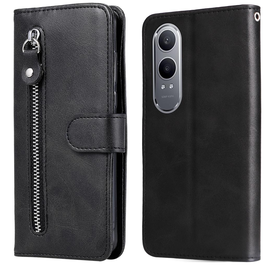 For OnePlus Nord CE4 Lite 5G/Oppo K12x 5G (China) (China) Case Zipper Pocket PU Leather Phone Cover