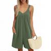 Comfortabele casual jumpsuit voor dames met korte mouwen, trui en korte broek.