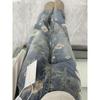Floral Printed Wide Leg Female's Jeans American Retro High Waisted Trousers Fashionable Versatile Multi Pockets Bottoms