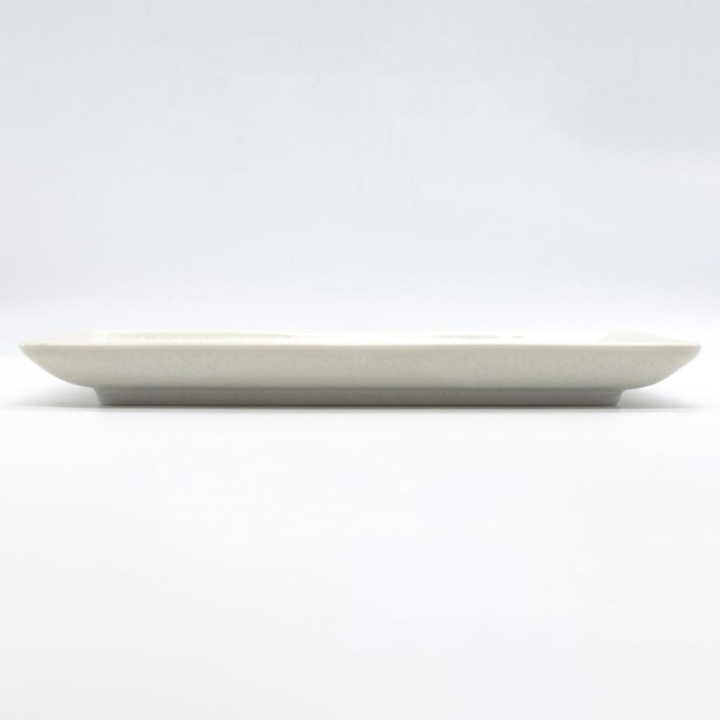 aito Seisakusho Rectangular Serving 21 x 13 Mino Dishwasher and Microwave Made in 517306 "Natural Color" Plate, Plate, Approx. cm, Ivory/White, Ware,