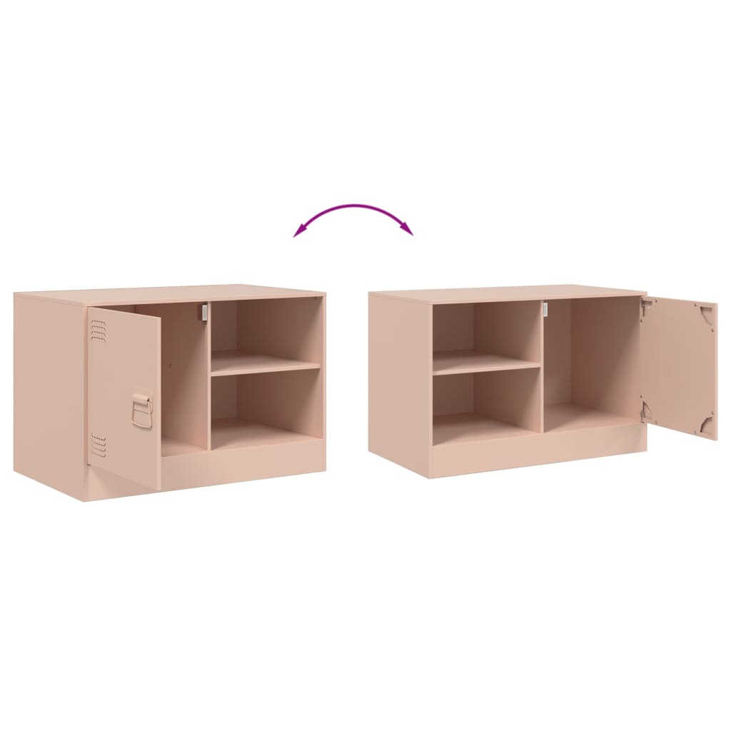 TV Stands (2 pcs) Pink 67 x 39 x 44 cm Steel