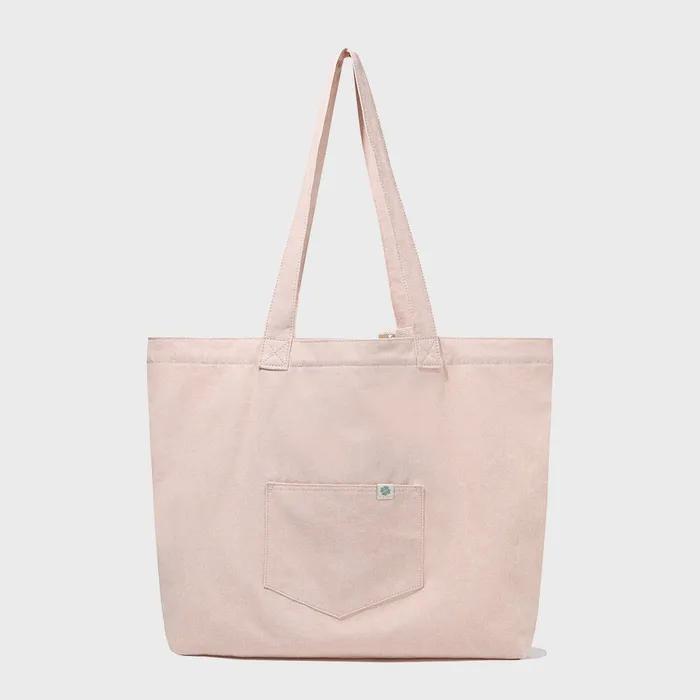 Clover Heart Ribbon Eco Bag Salmon