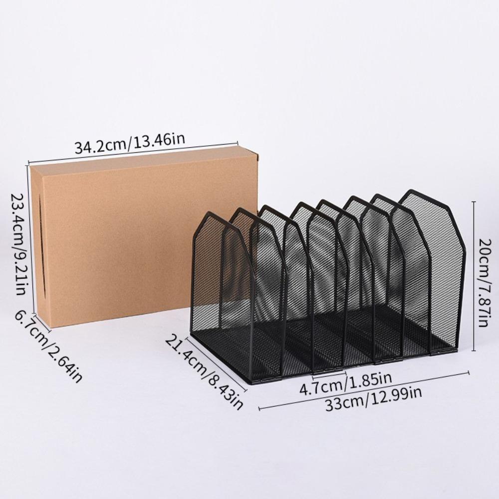 Detachable Book Stand 5/7 Grids File Storage Rack Simple Bookshelf  Students Use