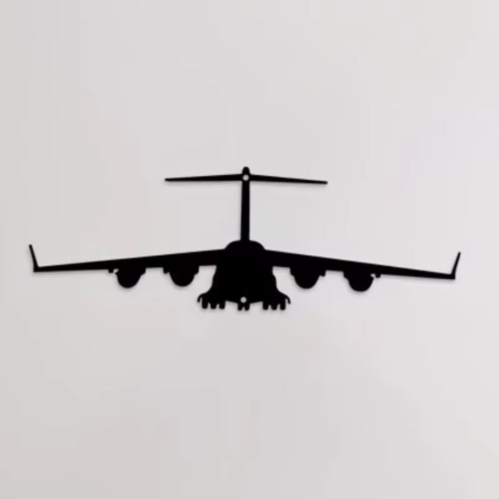 Stunning 1pc Metal Transport Aircraft Wall Decoration! Scene Decoration. Ideal for Home Kitchen Indoor and Outdoor Wall Decor.