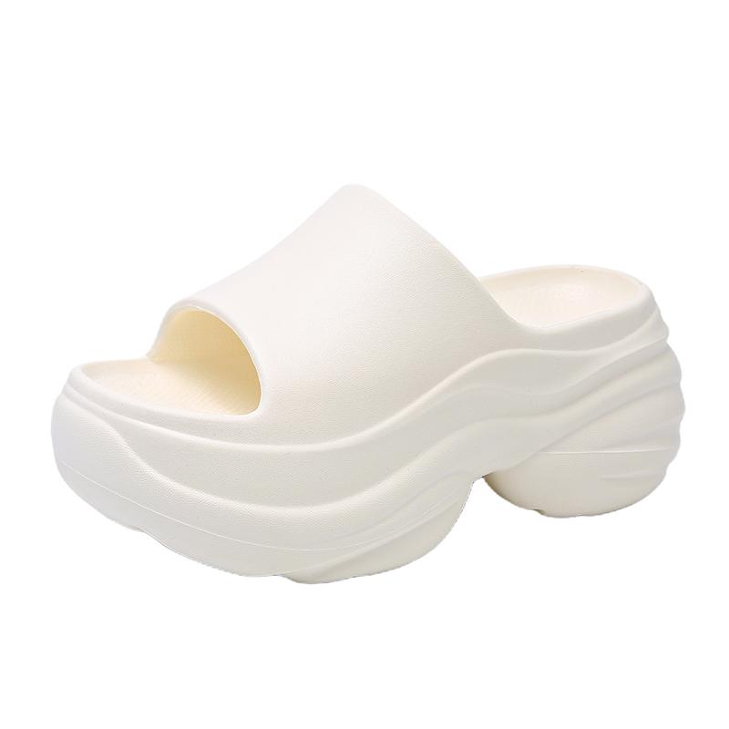 Женские домашние тапочки, нескользящие, с увеличенной толстой подошвой, удобные, мягкие, уличные тапочки 36 белый