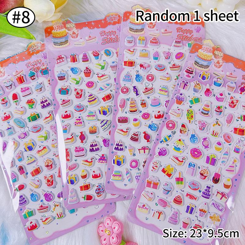 Cartoon Animal 3D Stickers Kawaii Bunny Bubble Stickers DIY School Stationery Sticker Phone Case Sticker Aesthetic Sticker
