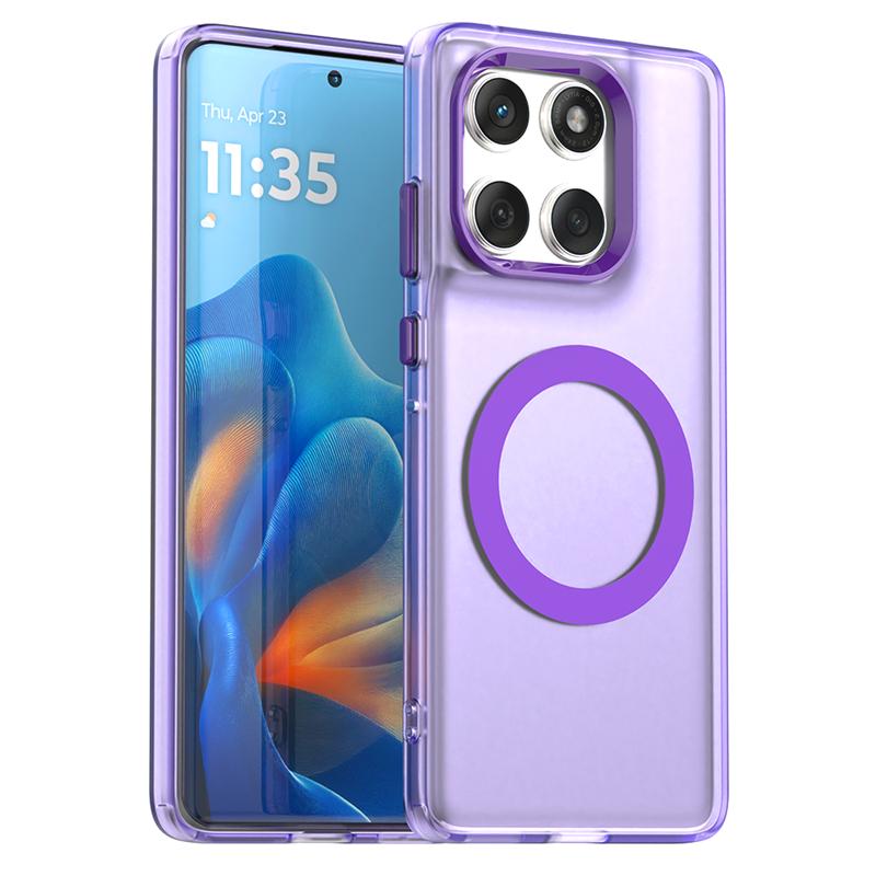 Magnetic Adsorption Wireless Charge Case For Motorola Edge 60 Transparent Phone Case Moto Edge 60 Case For Moto Edge 60 Fusion