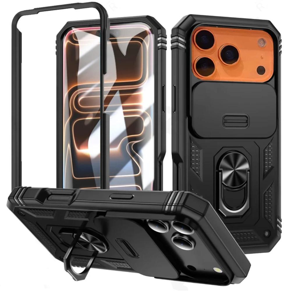

Armor Case 360°Rotate Car Magnetic Stands For IPhone Air 17 16 15 14 13 12 Pro Max Military Anti-Drop Slide Camera Protect Cover iPhone Air