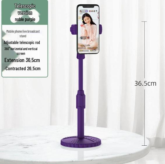 360° Rotating Telescopic Desktop Stand for Live Streaming & Photography