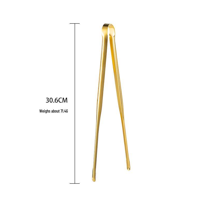 304 Stainless Steel Korean BBQ and Steak Tongs - Versatile Food and Bread Serving Tool