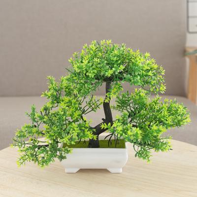 Künstliche Plastikpflanzen Bonsai Kleiner Baum Topf Kunstpflanze Topfblume Heim Zimmer Tischdekoration Garten Arrangement Ornamente
