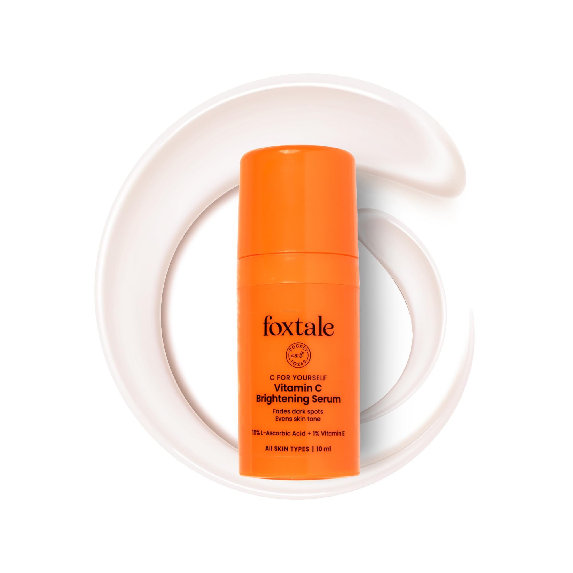 Foxtale 15% Vitamin C Face Serum for Glowing Skin | Pure L-Ascorbic Acid and Vitamin E | Brightening Serum for Dark Spots,Dull Skin,Uneven Skin Ton