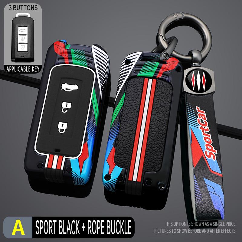 Kryt pouzdra na klíče od auta ze slitiny zinku pro Mitsubishi Outlander ASX LANCER Pajero Sport Eclipse Cross Ochranný držák Klíčenka