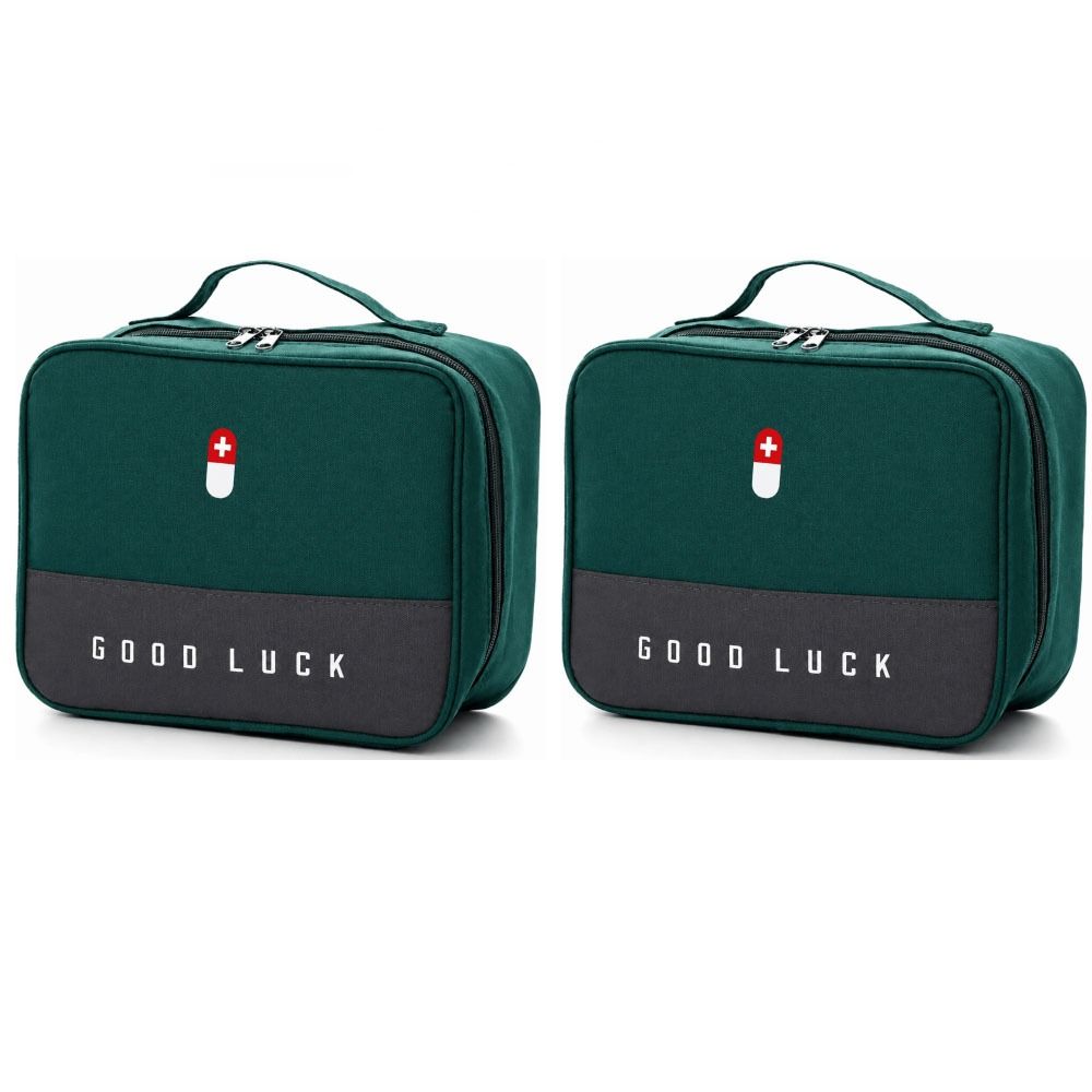 2 Pcs Portable Medicine Storage Bag Oxford Cloth Medical Supplies Organizer Bag  Traveling