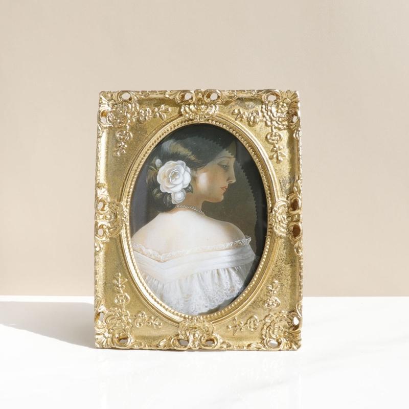Antique Ornate Square Photo Frame for Tabletop Wall Display,Vintage Picture Frame,Decorative Photo Frame Home Decors