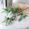 4 Fork Artificial Olive Branch Plastic Fake Plant Simulated Olive Leaf  Wedding Decor