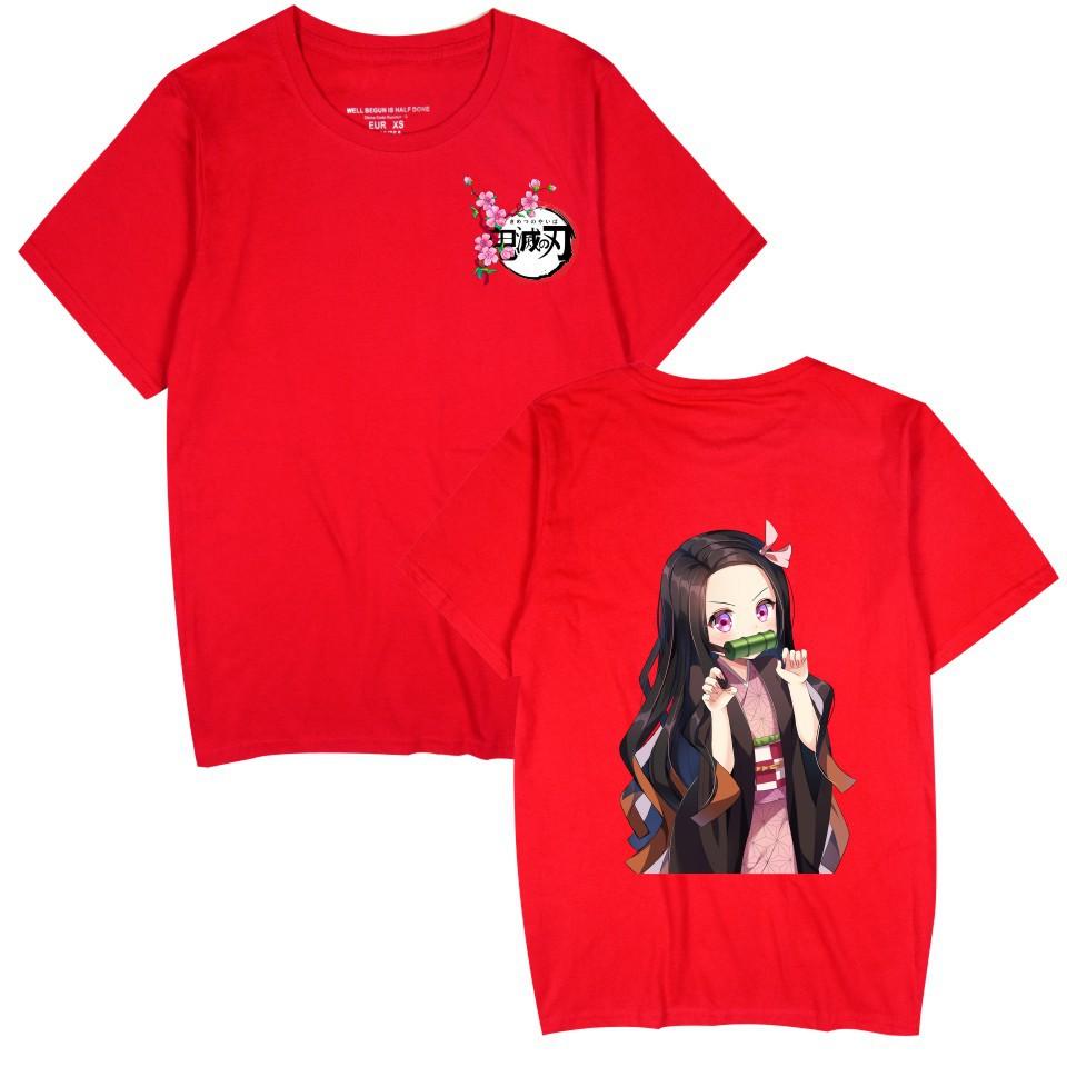 Japan Demon Slayer anime-themed short-sleeved T-shirts for men and women summer printed T-shirts 0038