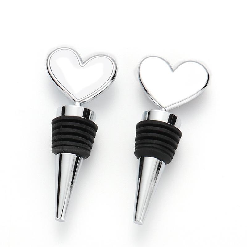 Sublimation Red Metal Wine Stopper Reusable Wedding Corks for Bar Creative Gift for Wine Parties and Weddings