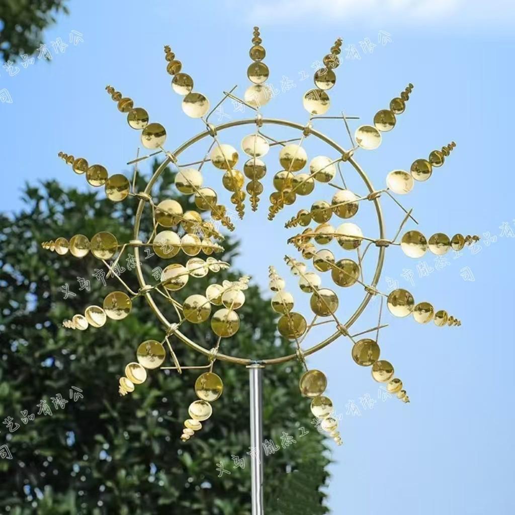 Modern Minimalist Wrought Iron Outdoor Garden Windmill Ornaments