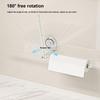 Kitchen Paper Towel Holder Toilet Tissue Holder for Bathroom Suction Cup Napkin Dispenser Rotatable Storage Rack for Cling Film