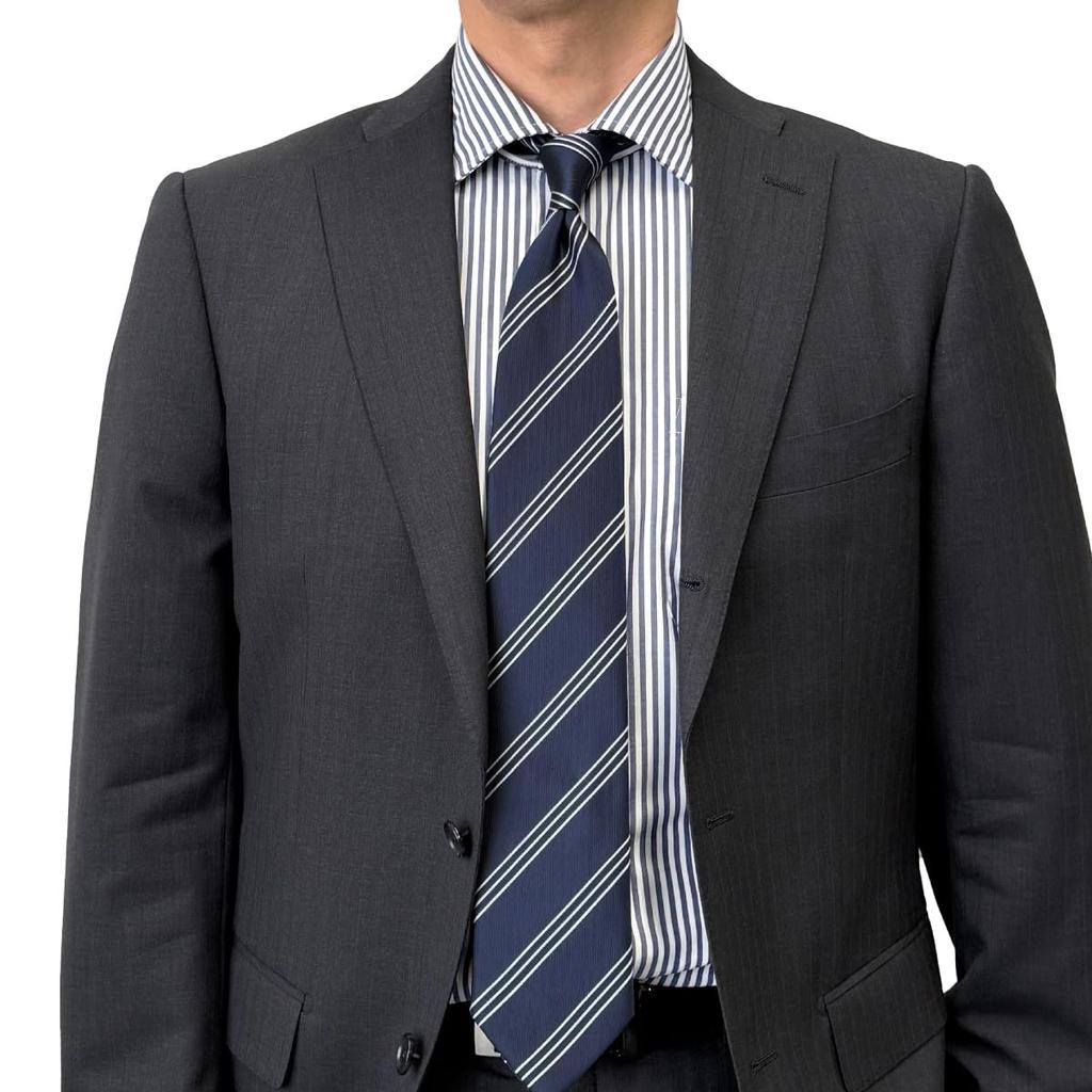 [Milano Alpha] Necktie Pin Business Washable Necktie Solid Stripe Small Pattern Check Regimental Formal Gift 03