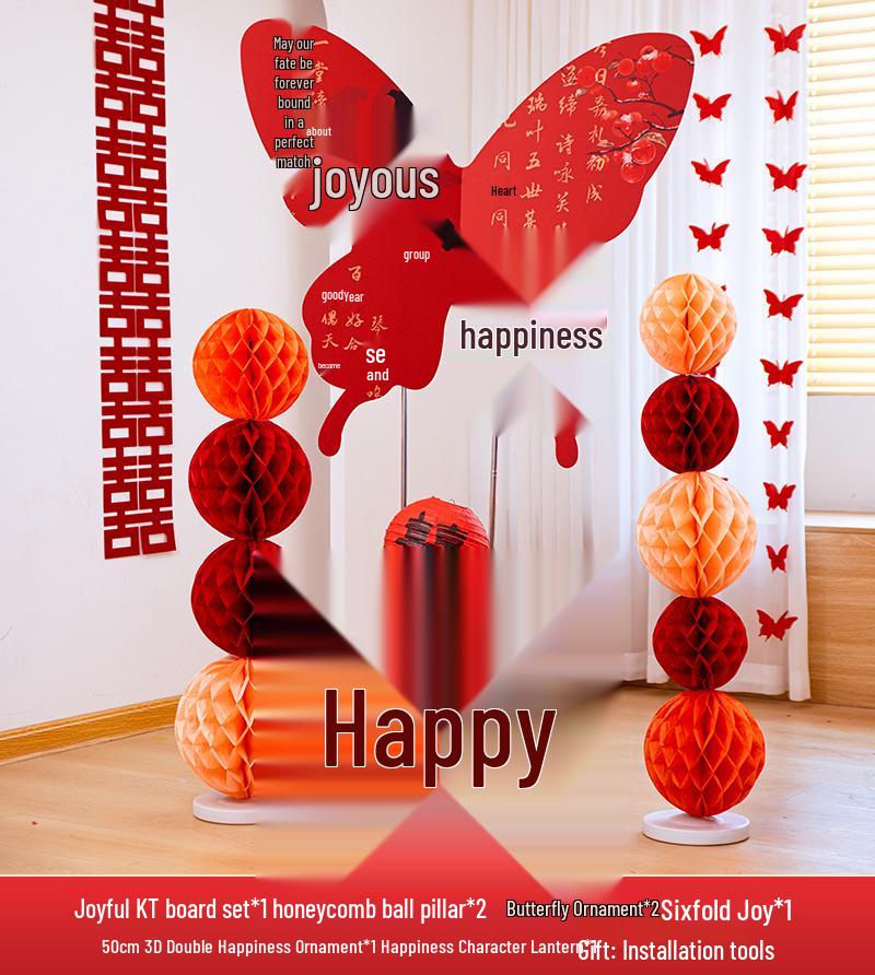 Butterfly Wedding Room Decoration Set for Bride and Groom s Bedroom