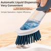 Removable Sponge Dishwashing Brush Liquid Dispenser Pot Washing Brush  Household Tools