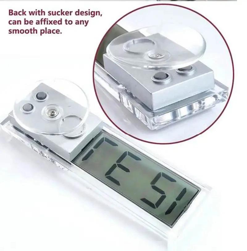 1PC Vacuum Cup Type Car Thermometer Car Mounted Temperature Gauge Transparent LCD Display Car Thermometer