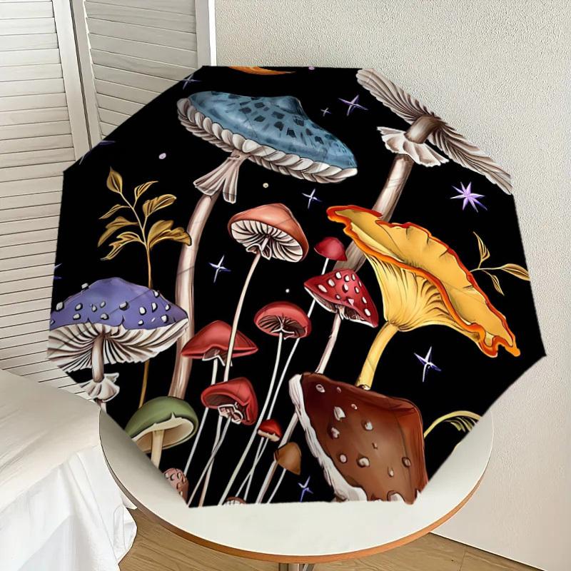 

1pc Mystical Mushroom Garden Umbrella with Plastic Handle,Suitable for All Seasons Home Travel Outdoor UmbrellaDD655