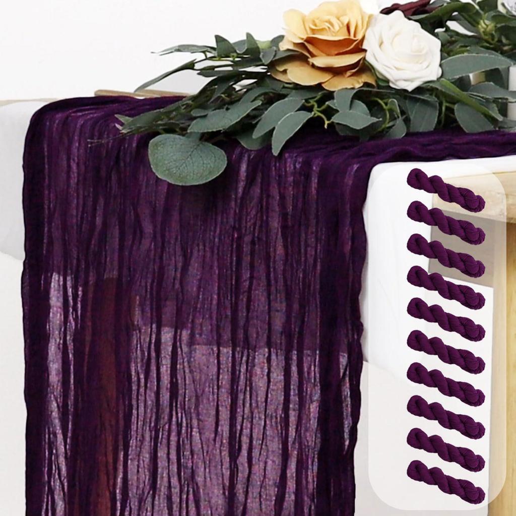 Pink Ruffled Voile Table Runner for Weddings & Parties, Sweet Kindergarten & Salon Decor