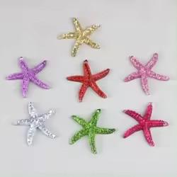 E-Commerce Firm Sale 40mm Flatback Resin Cabochons Large Starfish Design with Artificial Sea Theme for Souvenirs