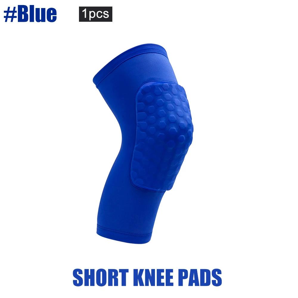 

1/2 шт. наколенники, дышащие короткие противоударные сотовые наколенники для футбола, волейбола, компрессионные наколенники, защитное снаряжение S